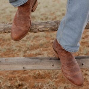 Tecovas Cartwright Scotch Goat Brown Leather Cowboy Boots Size 10 D